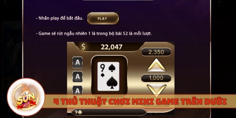 4 thủ thuật chơi mini game Trên Dưới đỉnh chóp