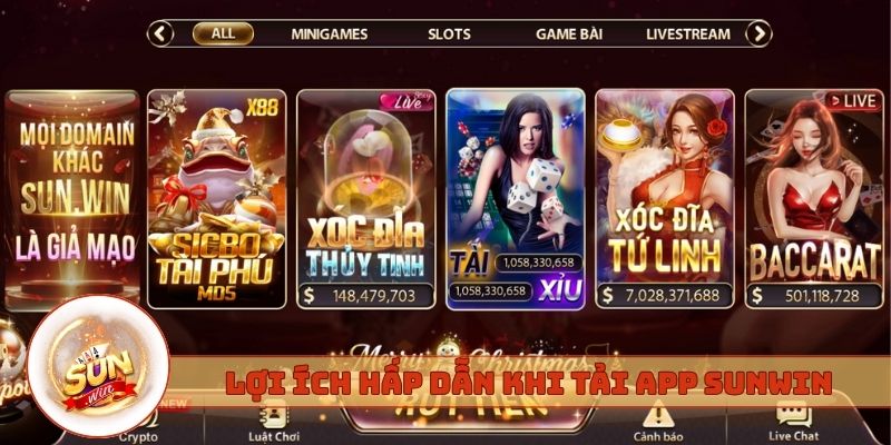 Lợi ích hấp dẫn khi tải app Sunwin
